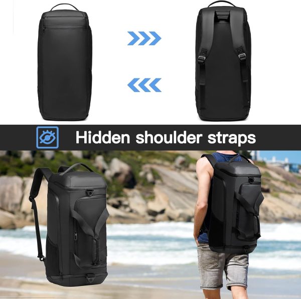 Gym bag for Men with Shoes Compartment - 40L Duffle Bag for Travel with Wet Pocket,3 in 1 Waterproof Sports Bags and Gym Backpack with Water Bottle Holder - Image 5