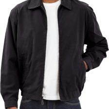 LONDON FOG Men's Auburn Zip-Front Golf Jacket (Regular & Big-Tall Sizes), Black, Large